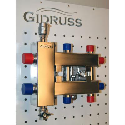 Коллектор отопления с гидрострелкой Gidruss BMSS-60-3DU из нержавеющей стали