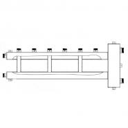 Коллектор отопления с гидрострелкой Gidruss BM-150-4U из конструкционной стали