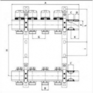 Коллектор теплого пола Valtec 1" 7x3/4" из латуни с балансировочными и термостатическими клапанами