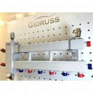 Коллектор отопления с гидрострелкой Gidruss компакт BMK-60-4D из конструкционной стали